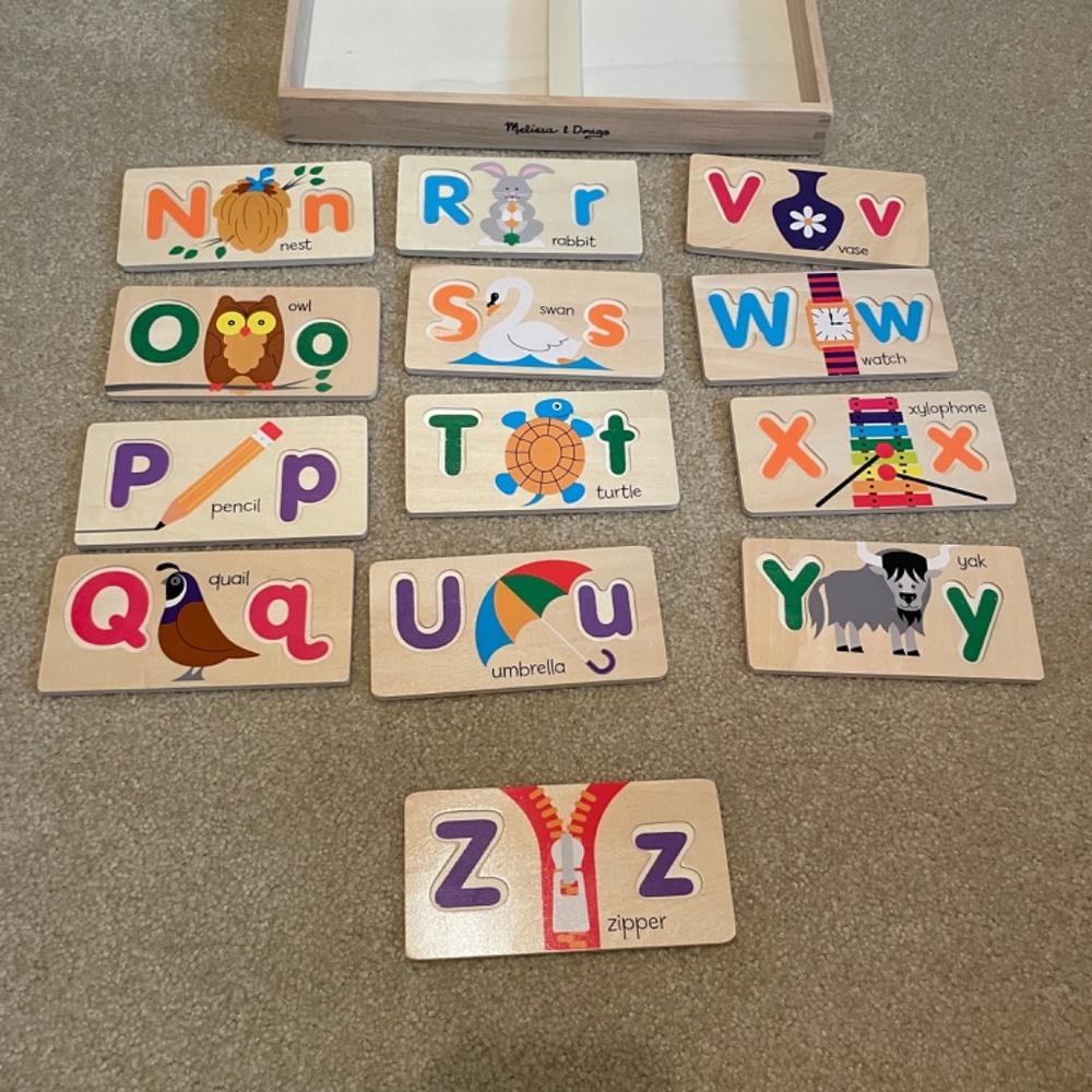 Melissa & Doug ABC Picture Boards - Educational Toy With 13 Double-Sided Wooden - Picture 6 of 7